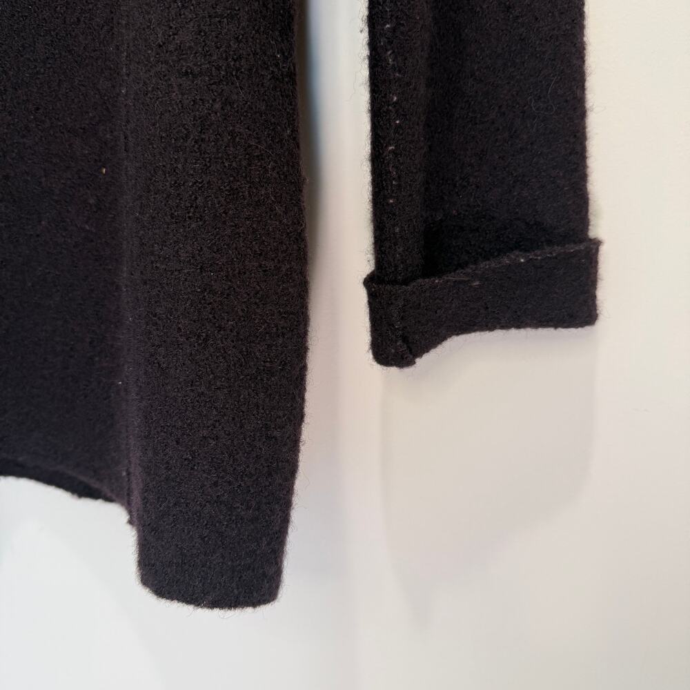 100% Wool Jacket Women's Small Chocolate Brown Button Up Pockets Vintage 90s - Picture 8 of 10